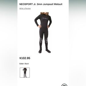 NEOSPORT Jr. 3mm Jumpsuit Wetsuit size 10